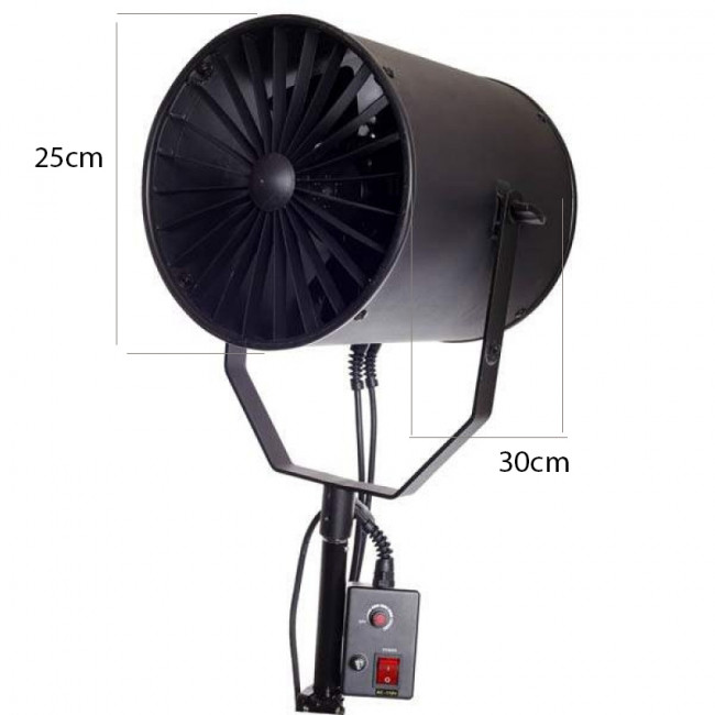 Ventilador turbo para estúdio fotográfico
